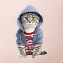 Mačka v pruhovanom triku