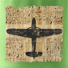 Egyptské hieroglyfy lietadlo
