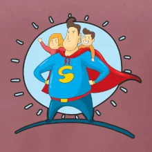 Táta superman - dievča a chlapec