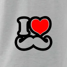 i love mustache - obrys