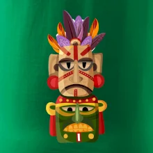 Mayová maska s perím