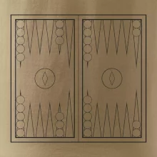 Backgammon čiernobiely