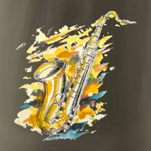 Saxofón maľovaný