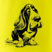 Čiernobiela karikatúra baset