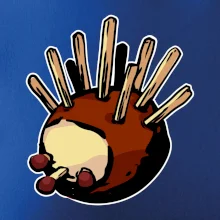 Gaštanový ježko - prsník