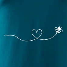 Dráha letu včely - srdce