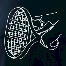 Tenisová raketa jedným ťahom