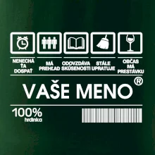 Vaše meno - čiarový kód