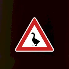 Dopravná značka - Pozor hus