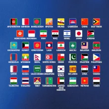 Vlajky štátov - Ázia