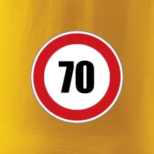 Dopravná značka - obmedzenie rýchlosti 70