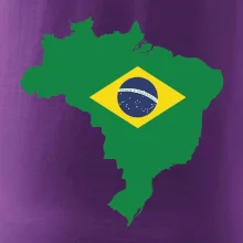 Brazília vlajka v mape