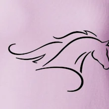 Kôň - bežiaci silueta hlavy