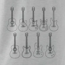 Typy gitár čiernej kresby