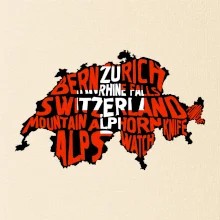 Mapy - názvy miest - Švajčiarsko