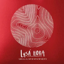 Lysá hora - vrstevnice v kruhu