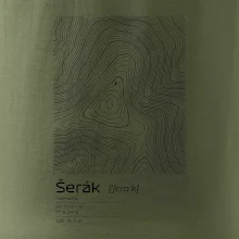 Šerák - vrstevnice v obdĺžniku