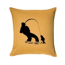 Rybár ťahajúce rybu