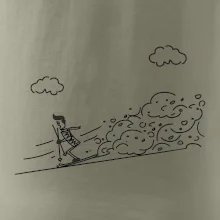 Kreslený lyžiar na horách