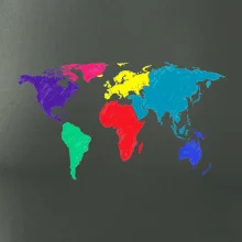 Svetové kontinenty bez názvov - farebné