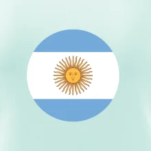 Argentína vlajka guľatá