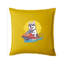 Husky na vodnom skútri