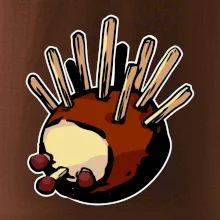 Gaštanový ježko - prsník