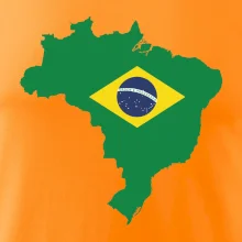 Brazília vlajka v mape