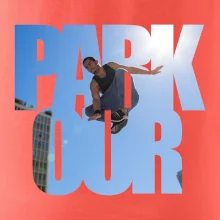 Parkour nápis nebo Parkour nápis nebo