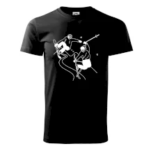 Lyžovanie - kreslené obrázok Lyžovanie - kreslené obrázok