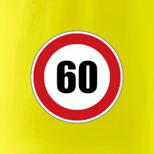 Dopravná značka - obmedzenie rýchlosti 60