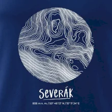 Severák - vrstevnice v kruhu