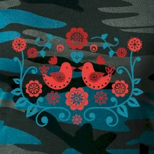 folklór - dva červené vtáčiky