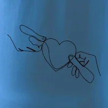 Dve ruky a srdce jedným ťahom