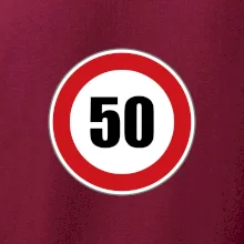 Dopravná značka - obmedzenie rýchlosti 50