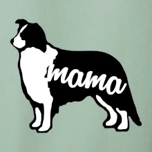 Border kolie mama obrys
