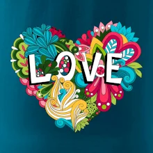 Love nápis květovaný Love nápis květovaný