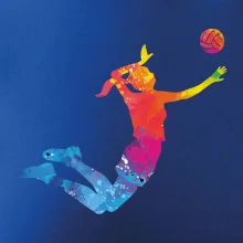 Volejbalista/Volejbalistka splash s loptou
