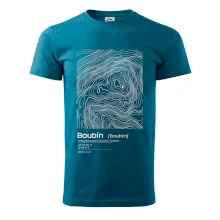 Boubín - vrstevnice v obdĺžniku