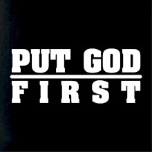 Put God first hrubý nápis Put God first hrubý nápis