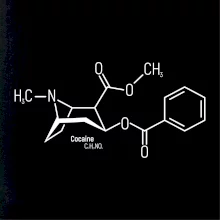 Molekulárna štruktúra Cocaine Kokaín