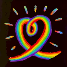 Srdce pride dúha kreslená