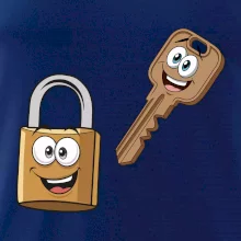 Parové tričká - Zámok a kľúč