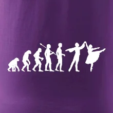 Evolúcia tanec - muž a žena so sukňou