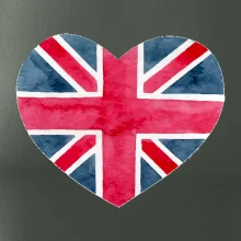 Britské srdce maľované Britské srdce maľované