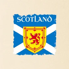 Škótska vlajka s erbom leva