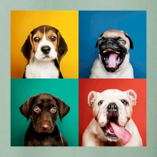 Psi šteňatá koláž