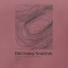 Děčínský Sněžník - vrstevnice v obdĺžniku