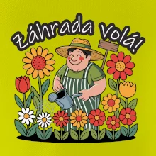 Záhrada volá - záhradník a slnečnice