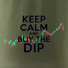 Zelenočervený graf Keep Calm and Buy the Dip